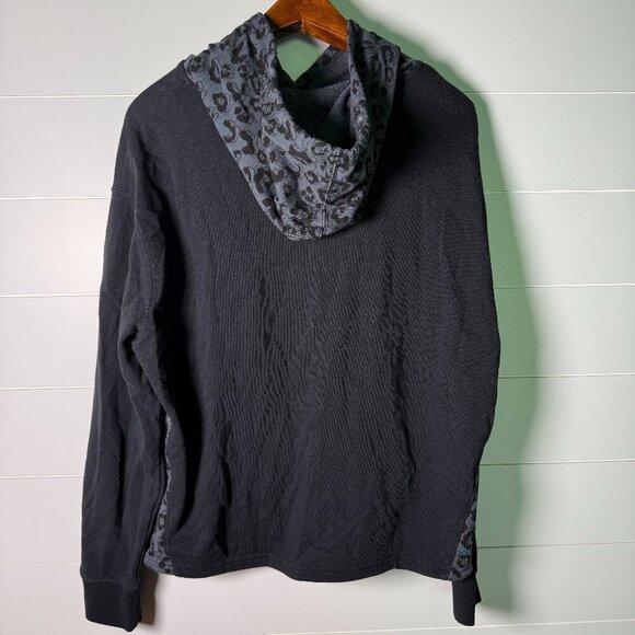 Champion Ladies’ Leopard Print Hoodie (black/gray) Sz XL - Picture 3 of 8
